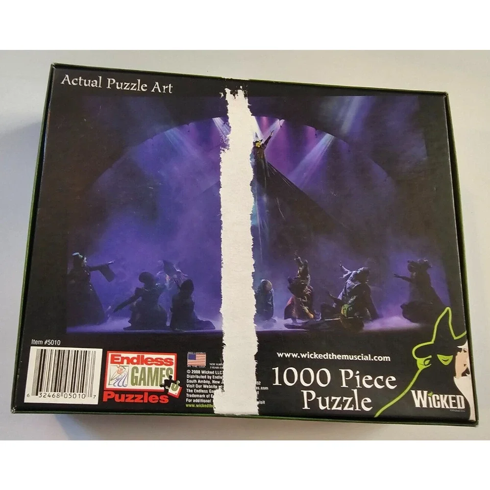 Wicked 1000 Piece jigsaw puzzle defying gravity stage scene broadway theater